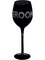 Bachelor Party Groom Just Married Silver Glittered Black Wine Glass
